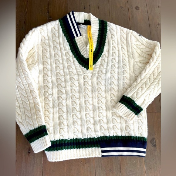 Moncler X Palm Angels collab unisex v neck crew wool sweater NWT - Picture 8 of 16